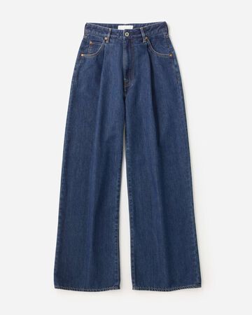 WOMEN | Light Wide Jeans 9oz Medium Indigo,MEDIUM INDIGO, large image number 4