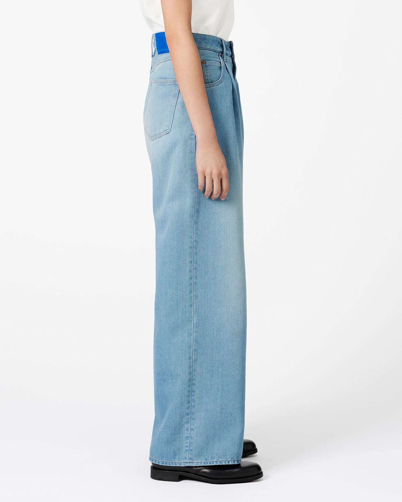 WOMEN | Light Wide Jeans 9oz Light Indigo,LIGHT INDIGO, large image number 1