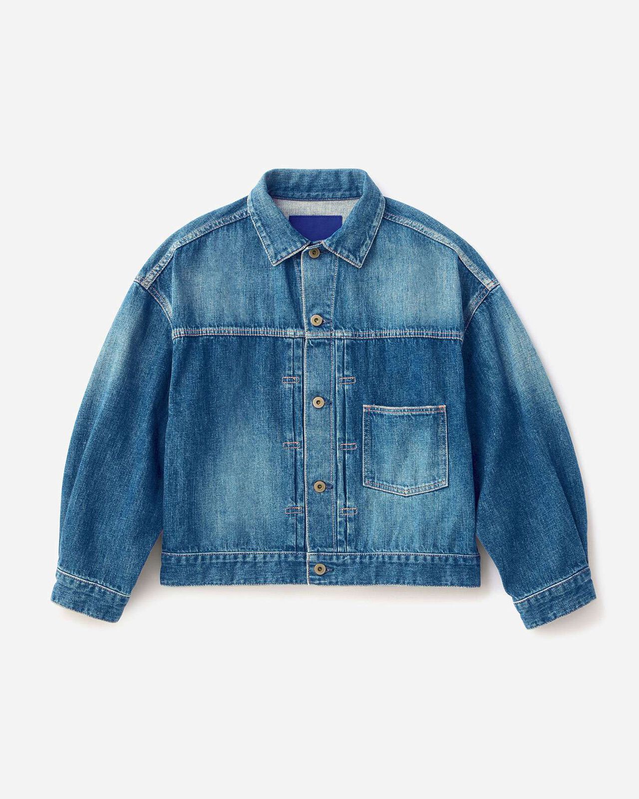 WOMEN | Selvedge Denim Jacket 12oz Medium Indigo,MEDIUM INDIGO, large image number 4
