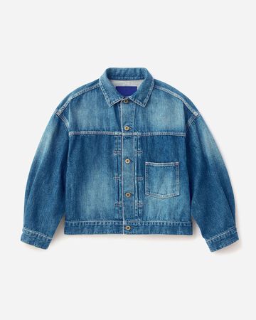 WOMEN | Selvedge Denim Jacket 12oz Medium Indigo,MEDIUM INDIGO, large image number 4