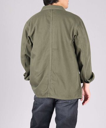 Organic Drill Coverall Jacket,NATURAL, large image number 14