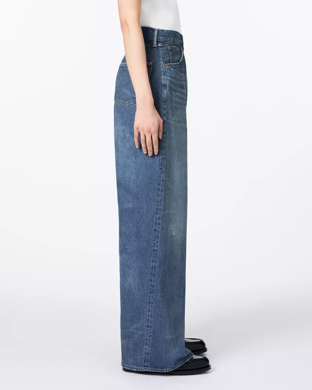 MEN | ReDESIGN Skew Wide Jeans 12oz Dark Indigo,DARK INDIGO, large image number 1