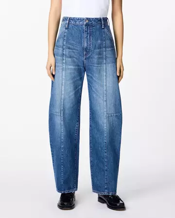 WOMEN | Panel Curve Jeans 11oz Medium Indigo,MEDIUM INDIGO, large image number 0
