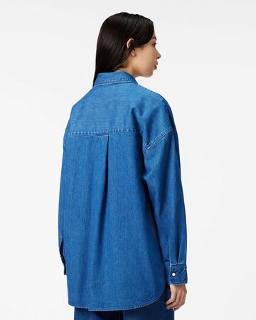 WOMEN | Light Denim Shirt 7oz,MEDIUM INDIGO, large image number 2