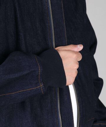 11.5oz Denim Bomber Jacket,INDIGO, large image number 6