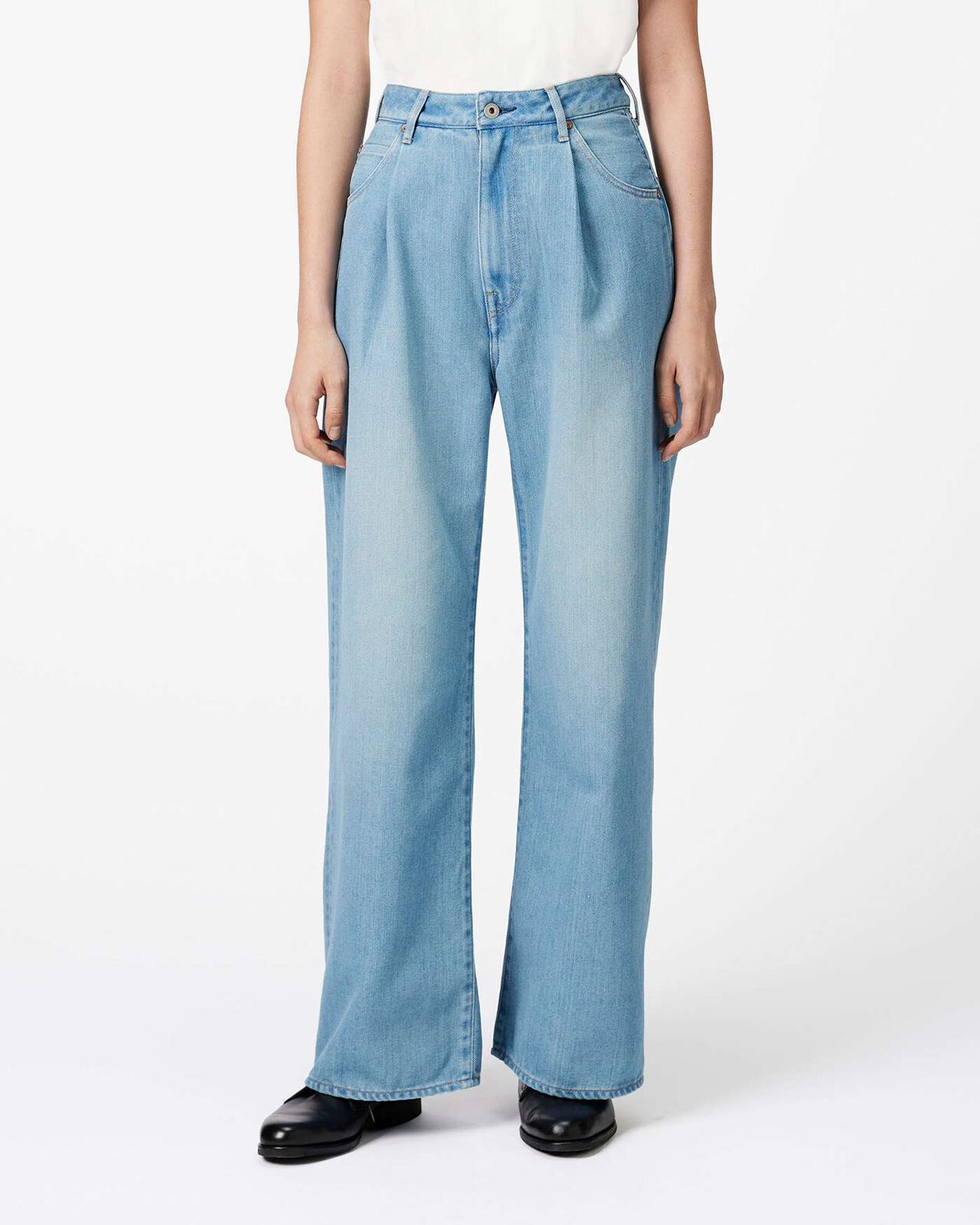 WOMEN | Light Wide Jeans 9oz Light Indigo,LIGHT INDIGO, large image number 0