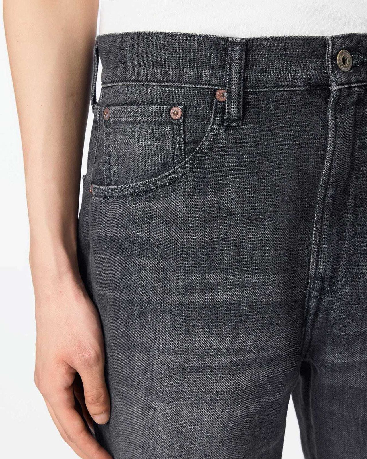 MEN | Light Straight Jeans 9oz Washed Black,WASHED BLACK, large image number 3