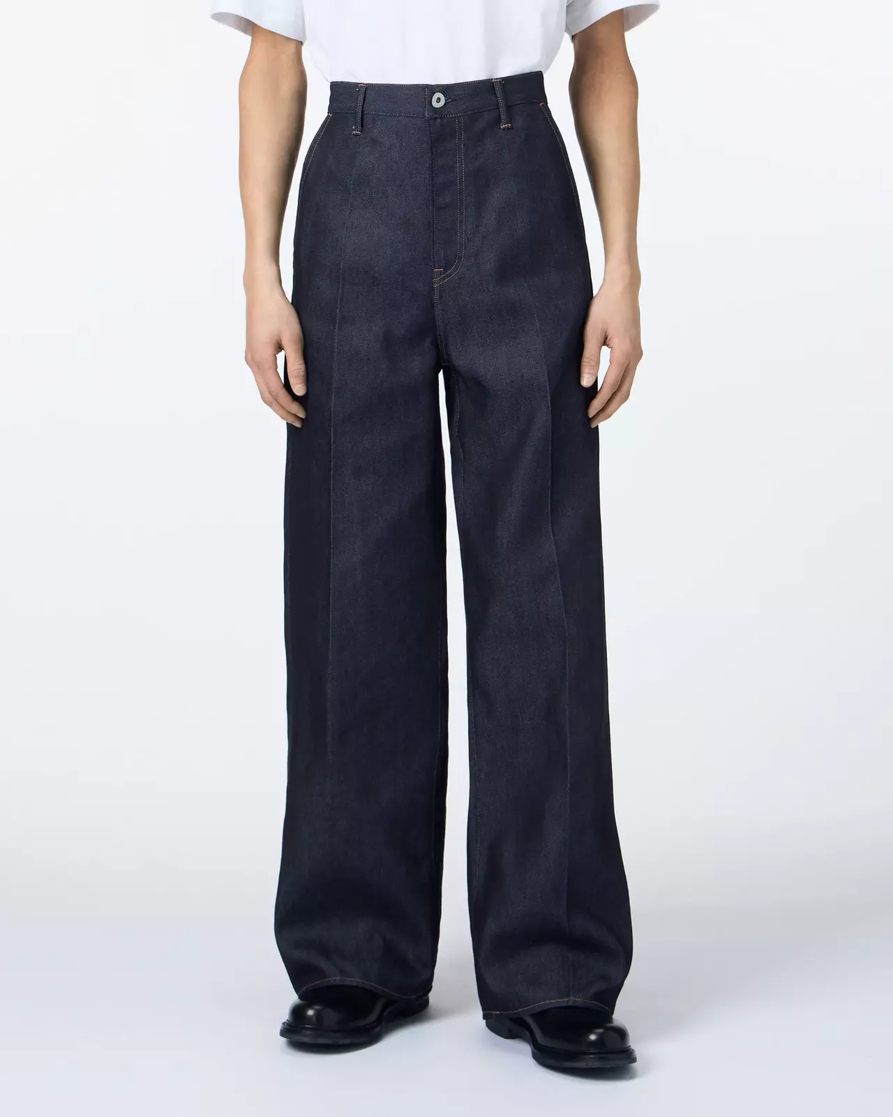 MEN | Light Wide Press Trousers 9oz Rigid,RIGID, large image number 0