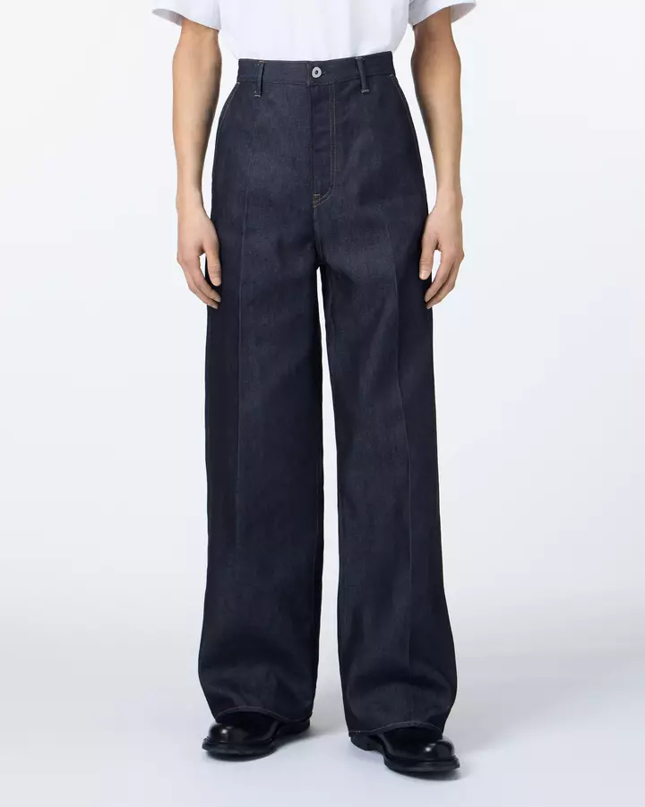 MEN | Light Wide Press Trousers 9oz Rigid,, medium