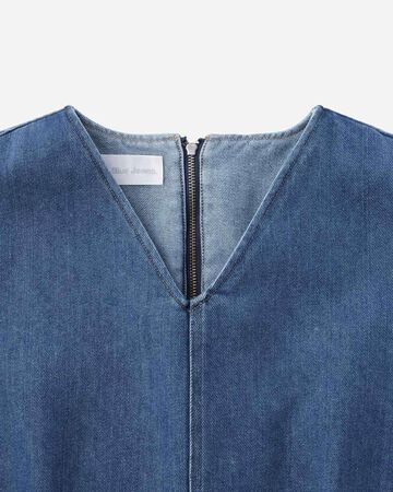 WOMEN | Light Denim Overalls 9oz Medium Indigo,MEDIUM INDIGO, large image number 6