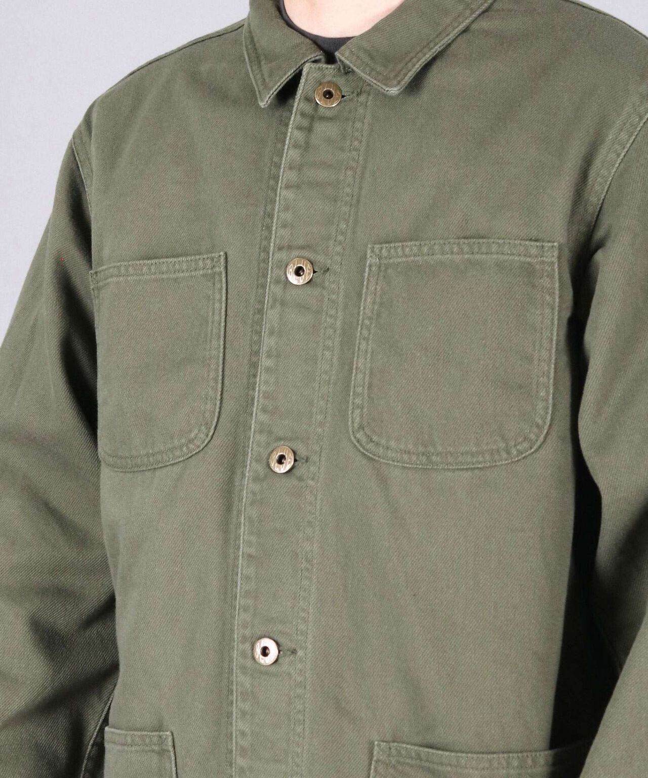 Organic Drill Coverall Jacket,NATURAL, large image number 15
