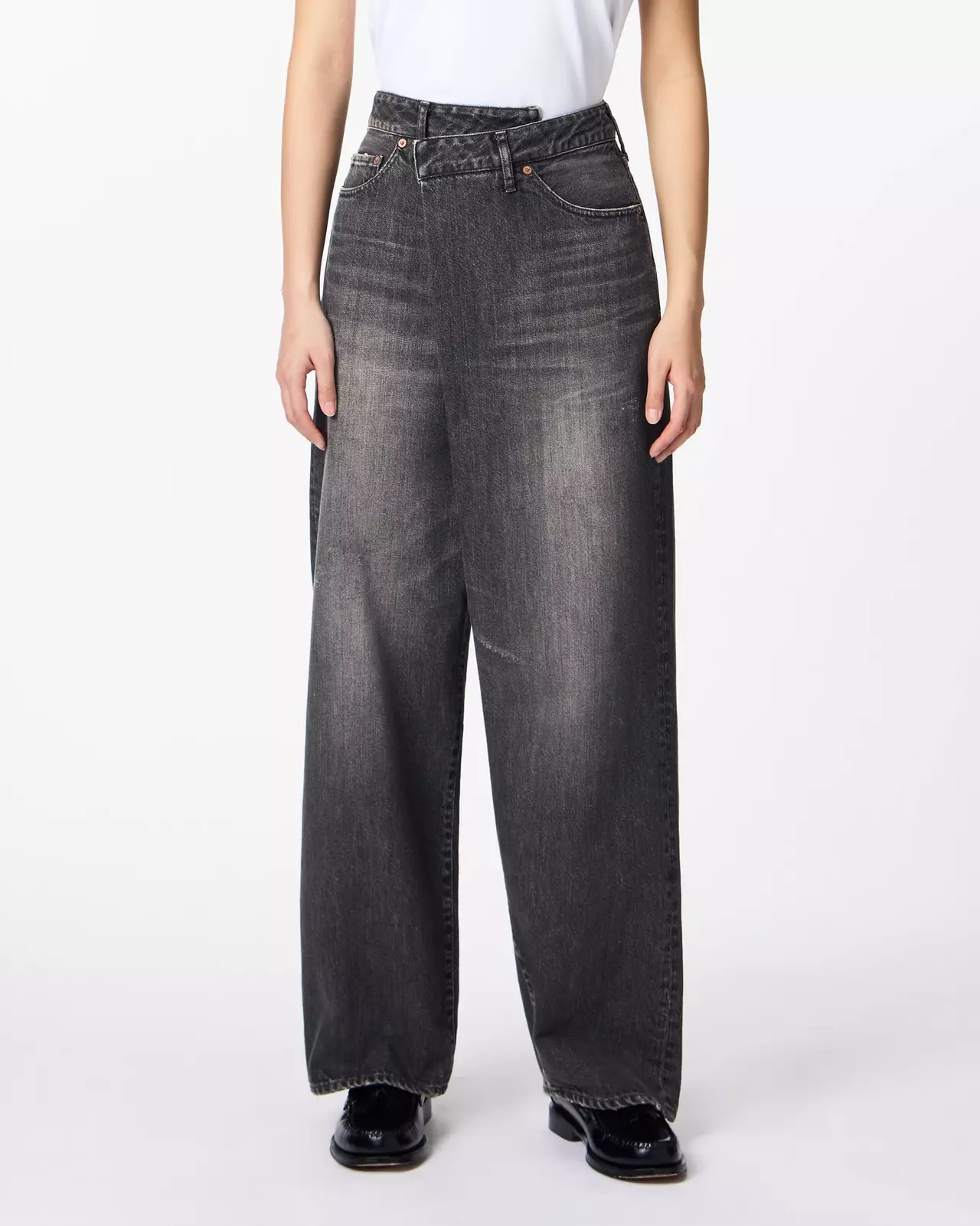WOMEN | Wrap Straight Jeans 11oz Washed Black,BLACK, large image number 0