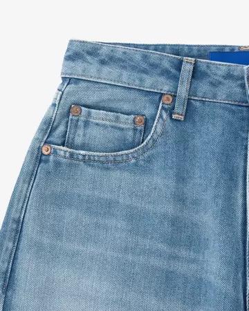 WOMEN | Light Loose Jeans 9oz Medium Indigo,MEDIUM INDIGO, large image number 9