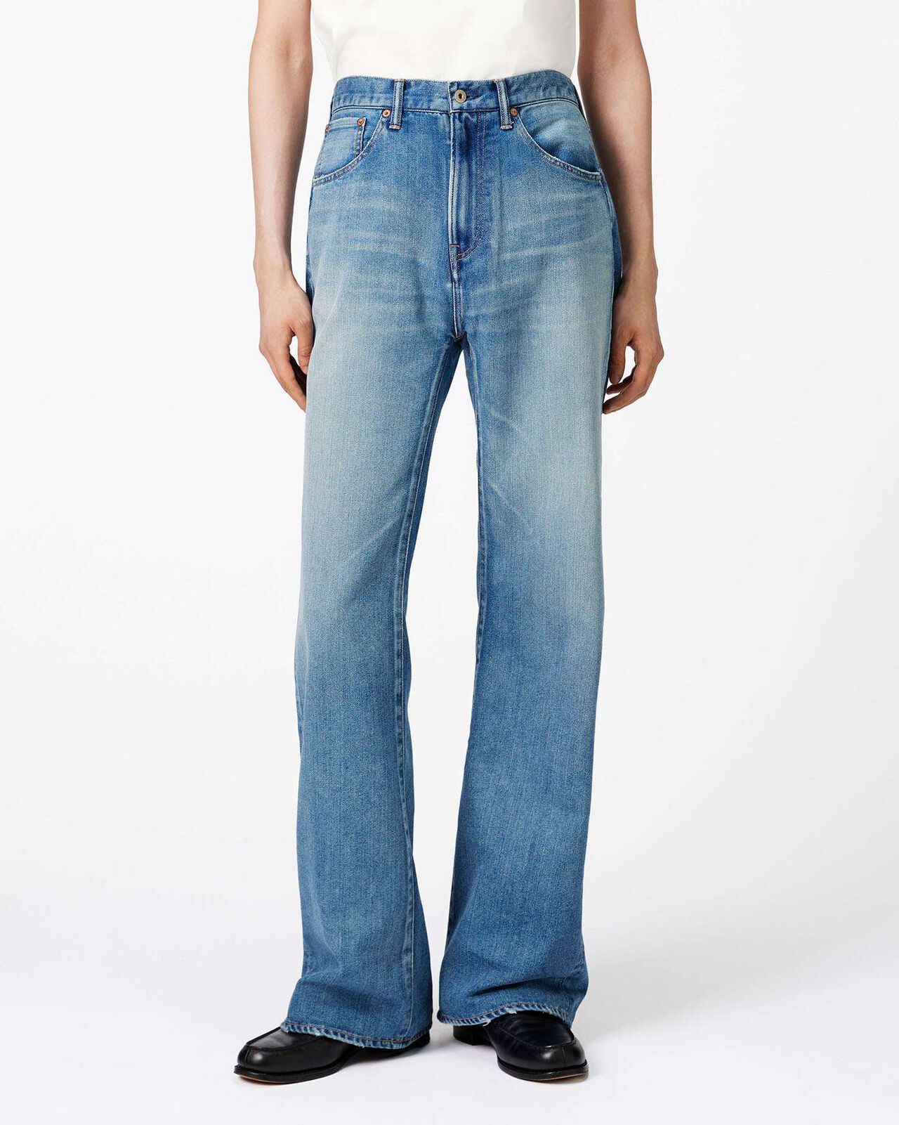MEN | Light Flare Jeans 9oz Medium Indigo,MEDIUM INDIGO, large image number 0