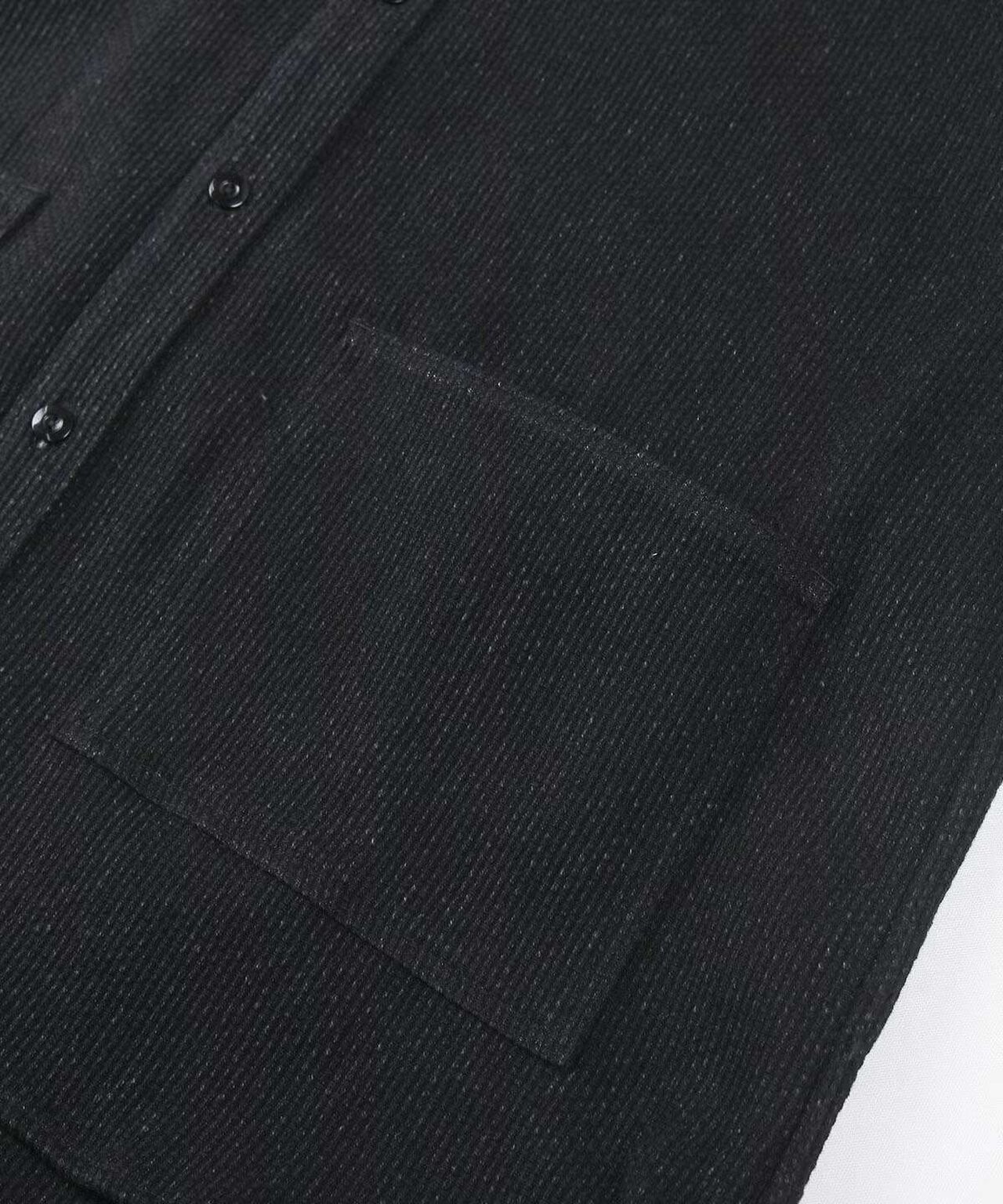 Sashiko Black Big Shirt Jacket,BLACK, large image number 8