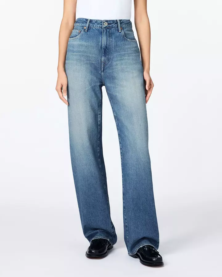 WOMEN | Selvedge Straight Jeans 12oz Medium Indigo,, medium