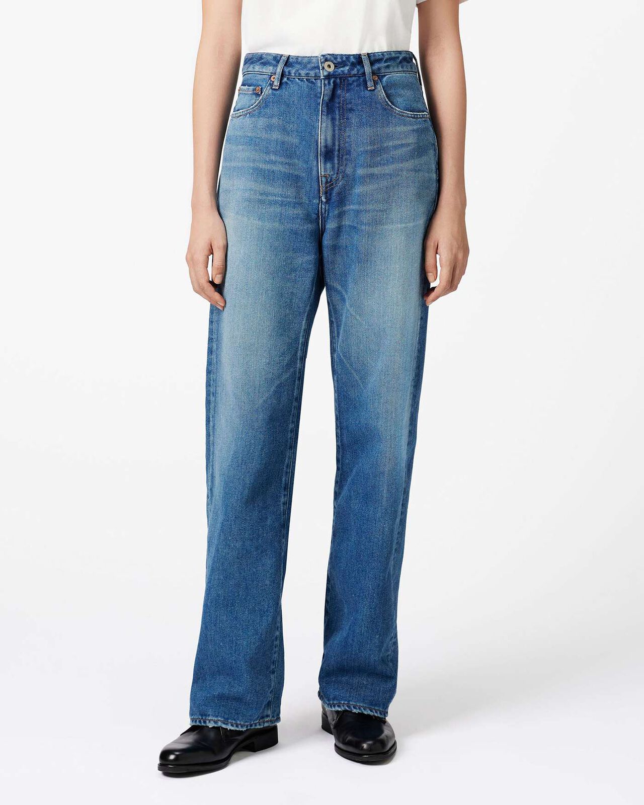 WOMEN | Light Straight Jeans 9oz Medium Indigo,MEDIUM INDIGO, large image number 0