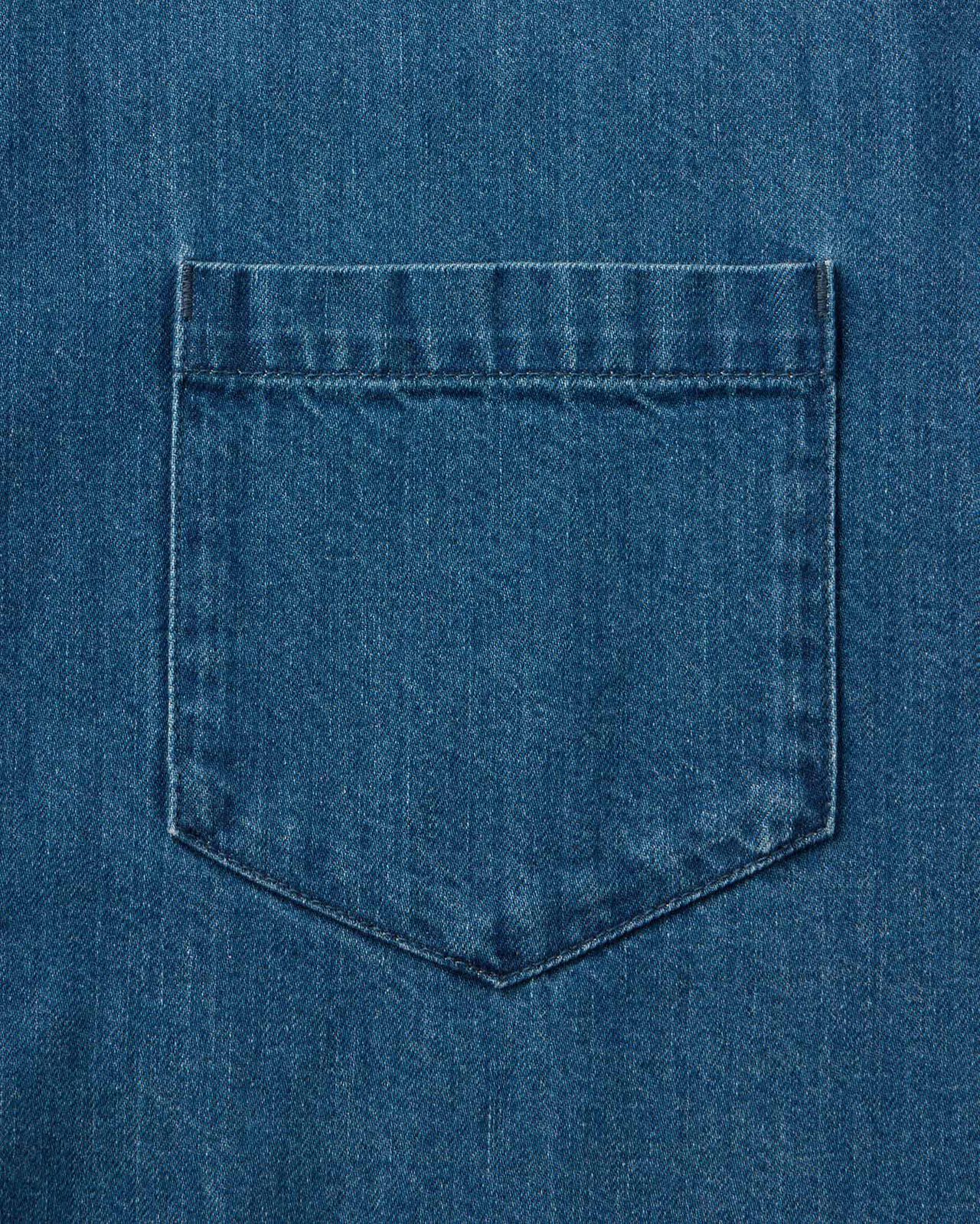 WOMEN | Light Denim Shirt 7oz,MEDIUM INDIGO, large image number 5