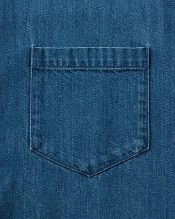WOMEN | Light Denim Shirt 7oz,MEDIUM INDIGO, large image number 5