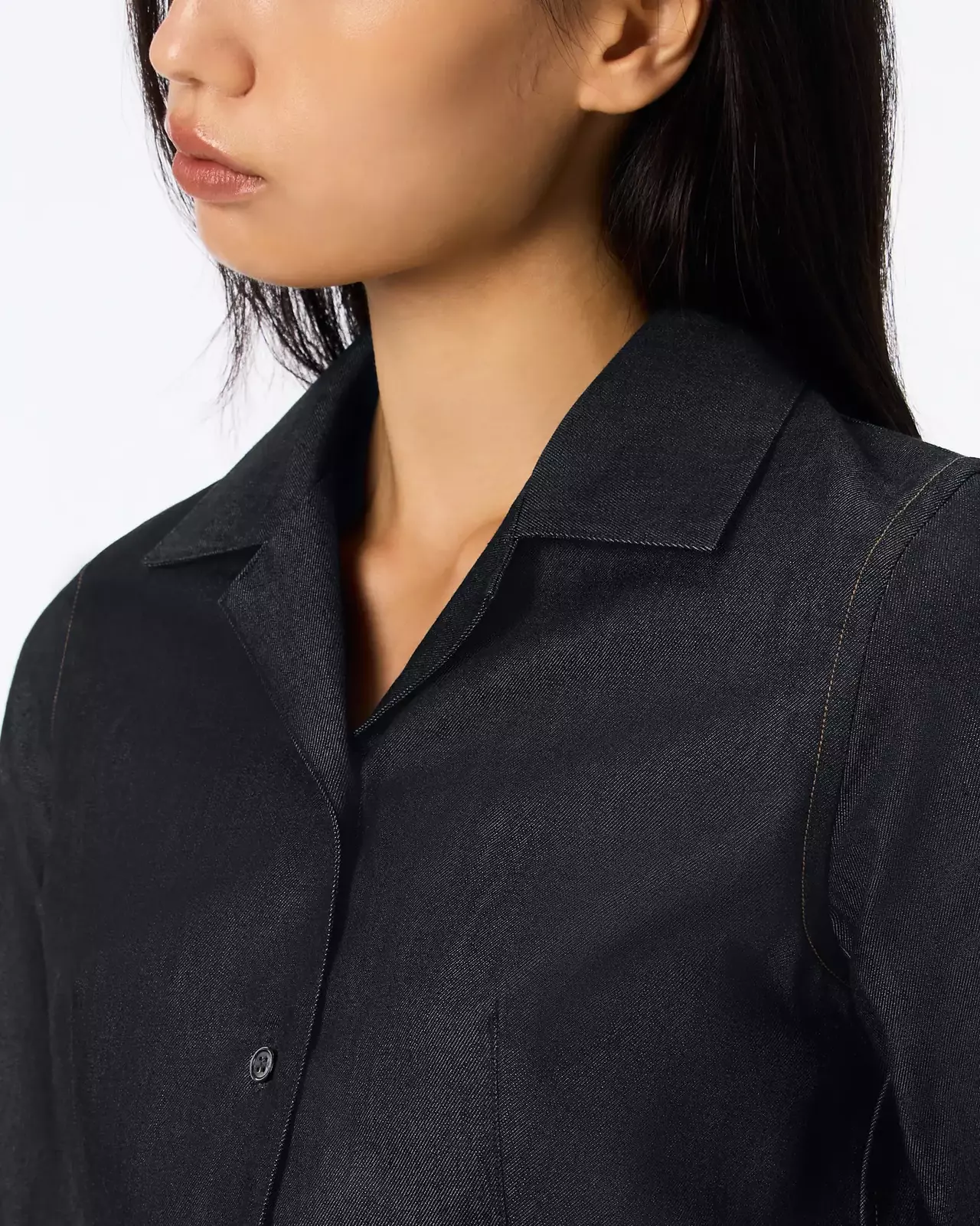 WOMEN | Light Denim Compact Shirt 7oz Rigid,RIGID, large image number 3