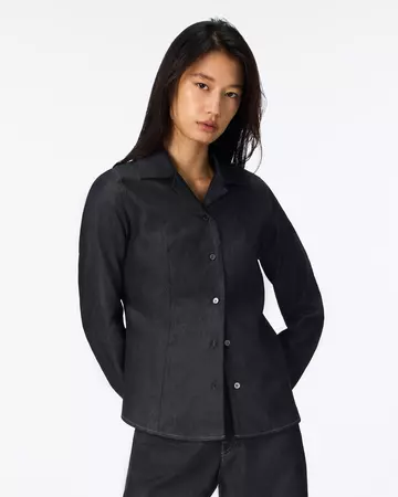 WOMEN | Light Denim Compact Shirt 7oz Rigid,RIGID, large image number 0