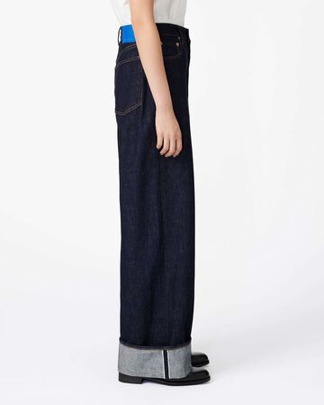 WOMEN | Selvedge Wide Straight Jeans 12oz,INDIGO, large image number 1