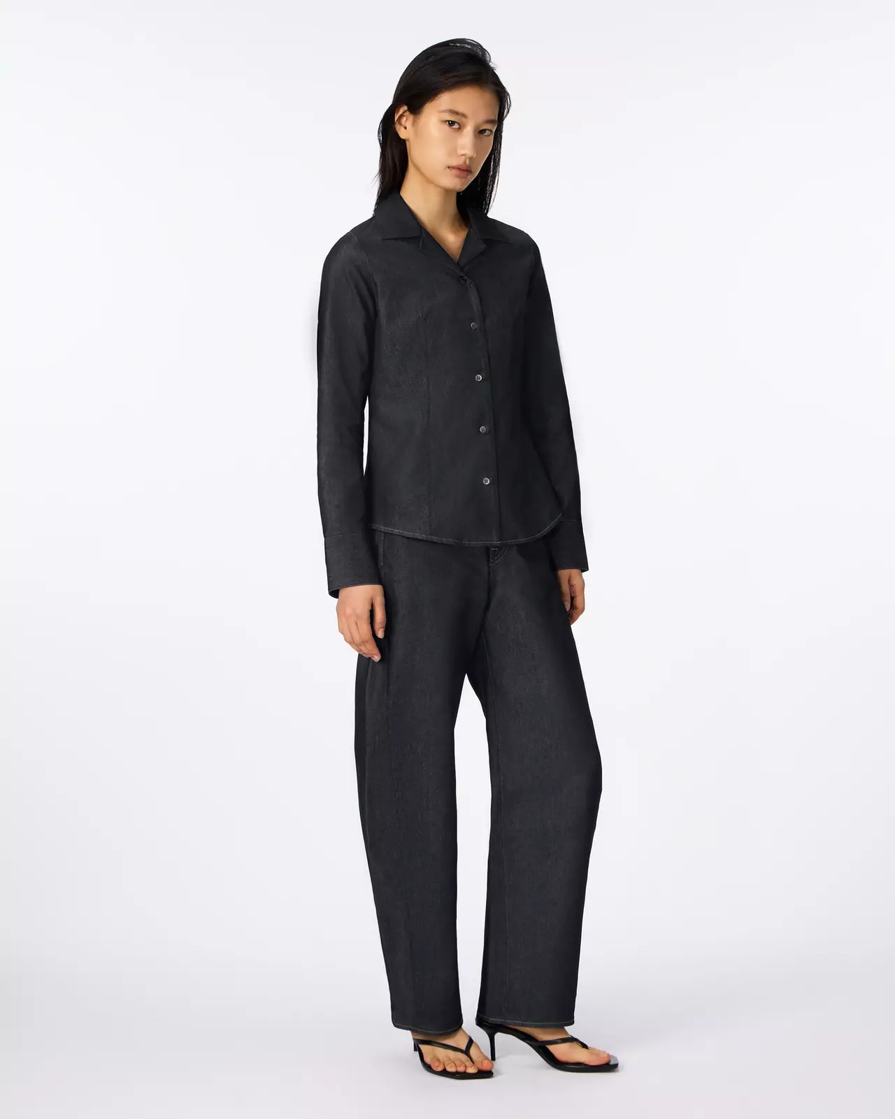 WOMEN | Light Denim Compact Shirt 7oz Rigid,RIGID, large image number 5