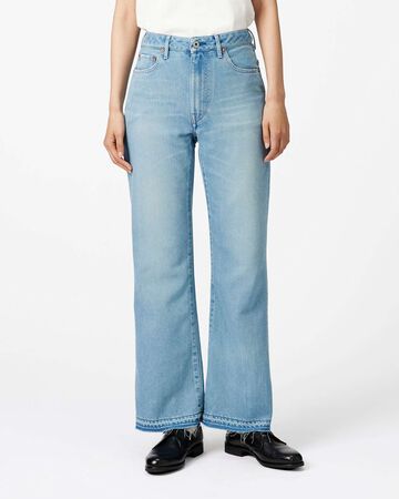 WOMEN | Light Flare Jeans 9oz Light Indigo,LIGHT INDIGO, large image number 0