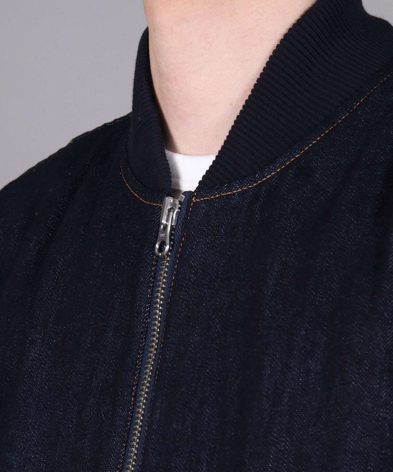 11.5oz Denim Bomber Jacket,INDIGO, large image number 3