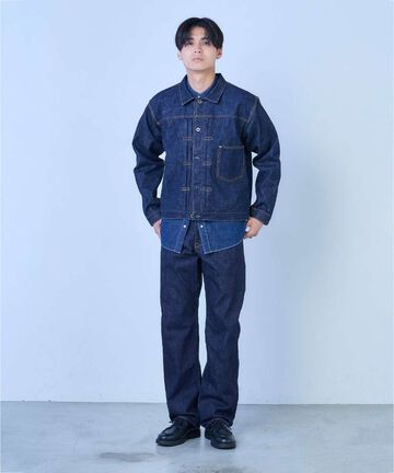 J501 14.8oz US Cotton Loose Selvedge Jeans,INDIGO, large image number 7