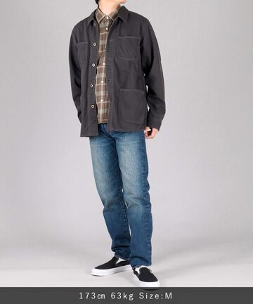 Organic Drill Coverall Jacket,NATURAL, large image number 3