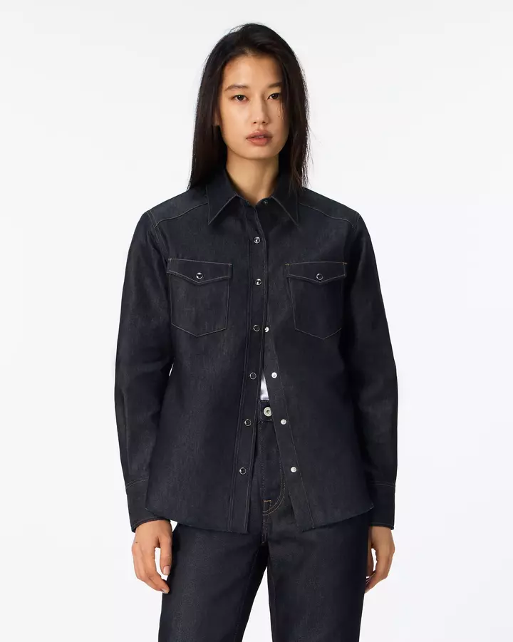 WOMEN | Light Denim Western Shirt 7oz Rigid,, medium