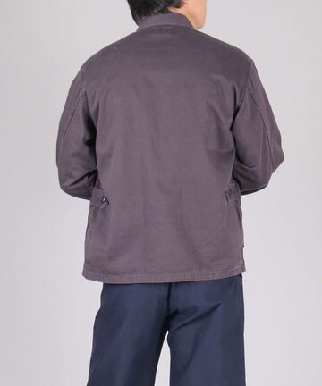 Sulphur Dyed Loose Satin Fatigue Jacket,OLIVE, large image number 8