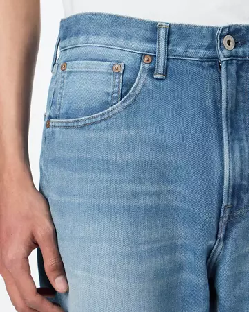 MEN | Light Tapered Jeans 9oz Medium Indigo,MEDIUM INDIGO, large image number 3