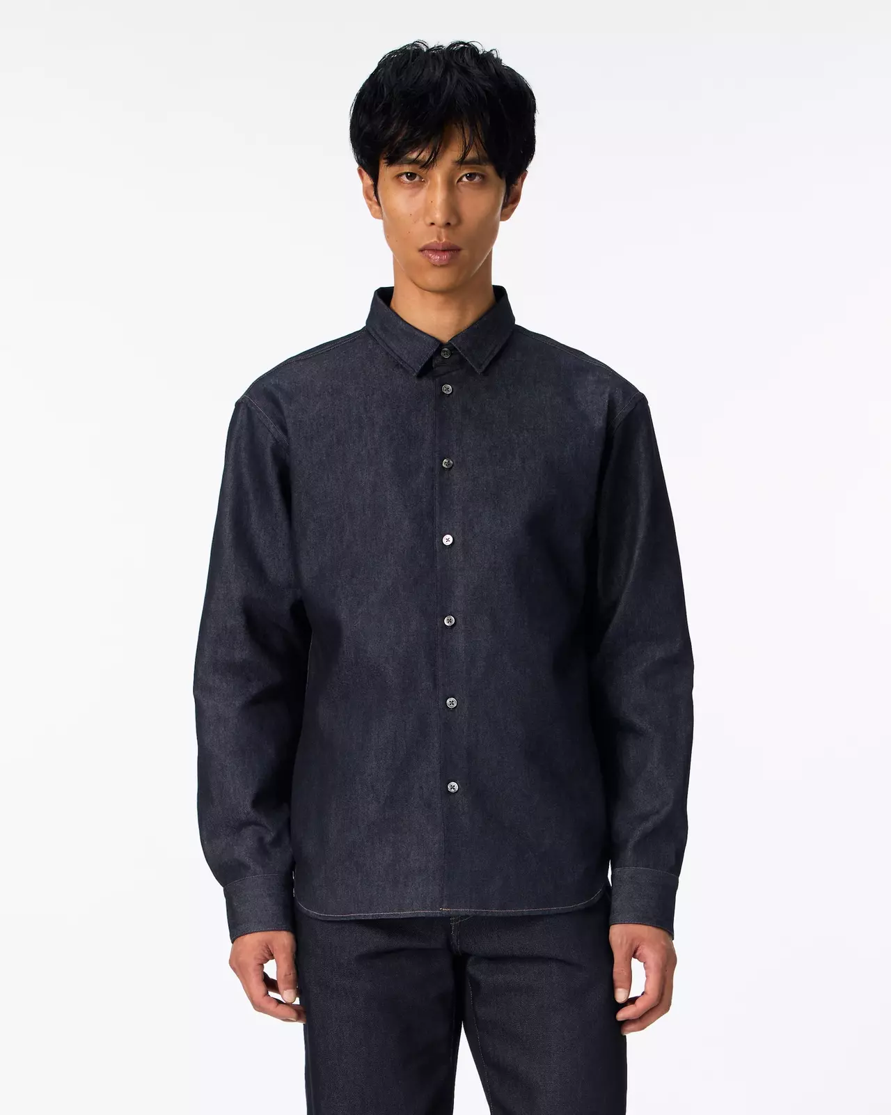 MEN | Light Denim Regular Shirt 7oz Rigid,RIGID, large image number 5