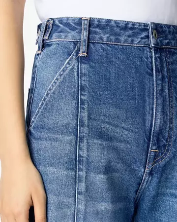 WOMEN | Panel Curve Jeans 11oz Medium Indigo,MEDIUM INDIGO, large image number 3