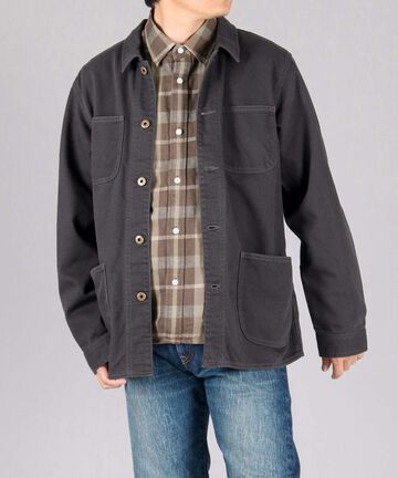 Organic Drill Coverall Jacket,NATURAL, large image number 0