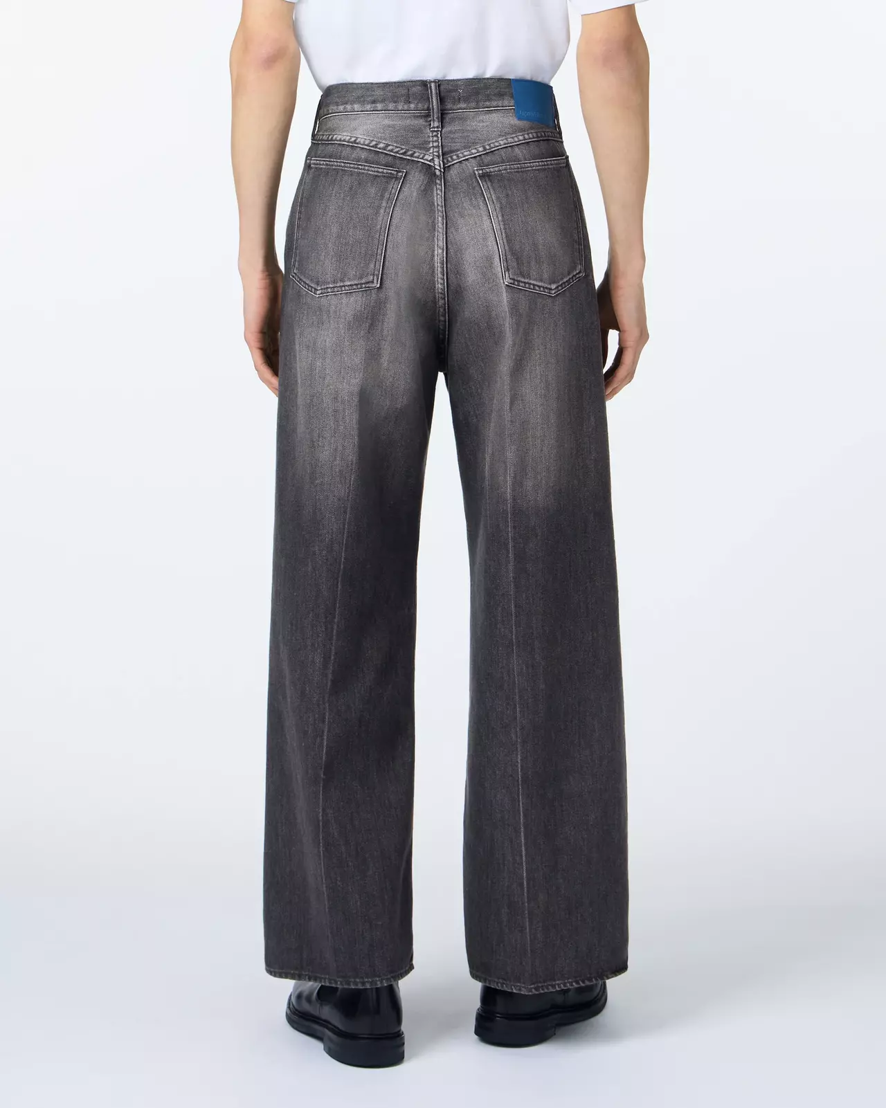 MEN | Light Wide Press Trousers 9oz Washed Black,WASHED BLACK, large image number 2