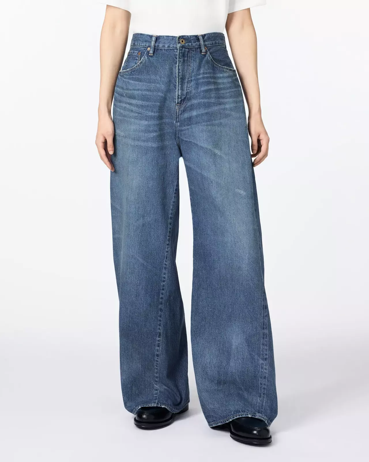 MEN | ReDESIGN Skew Wide Jeans 12oz Dark Indigo,DARK INDIGO, large image number 0