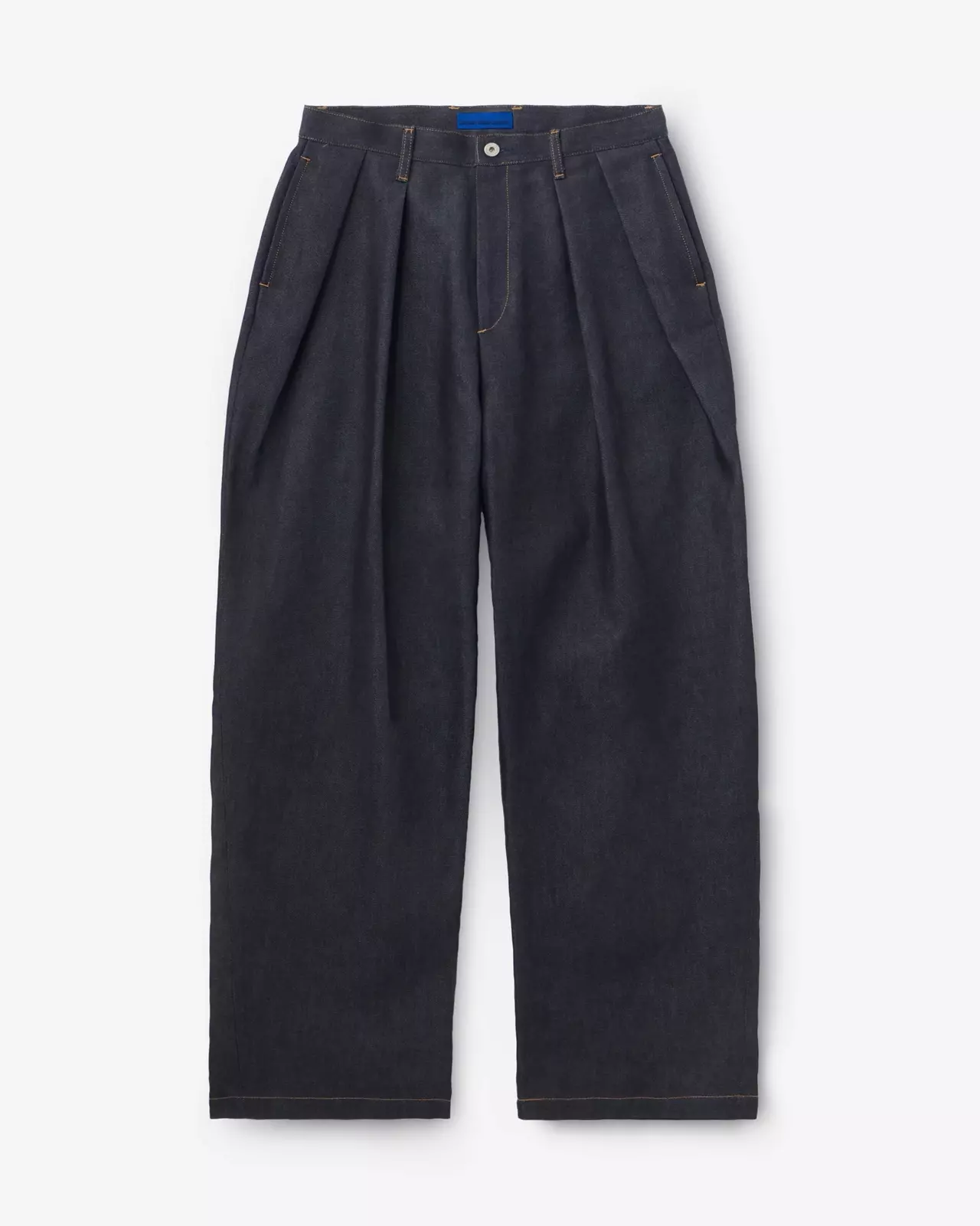 MEN | Light Two Tuck Loose Trousers 9oz Rigid,RIGID, large image number 4
