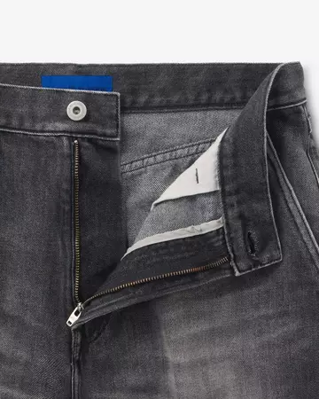 MEN | Light Wide Press Trousers 9oz Washed Black,WASHED BLACK, large image number 5
