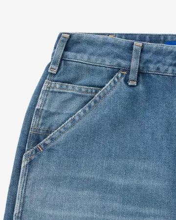 WOMEN | Light Painter Pants 9oz Medium Indigo,MEDIUM INDIGO, large image number 9
