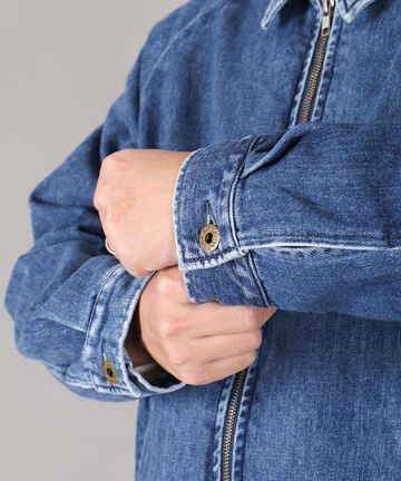 11oz Denim Smooth Swing Top Jacket,MEDIUM INDIGO, large image number 4