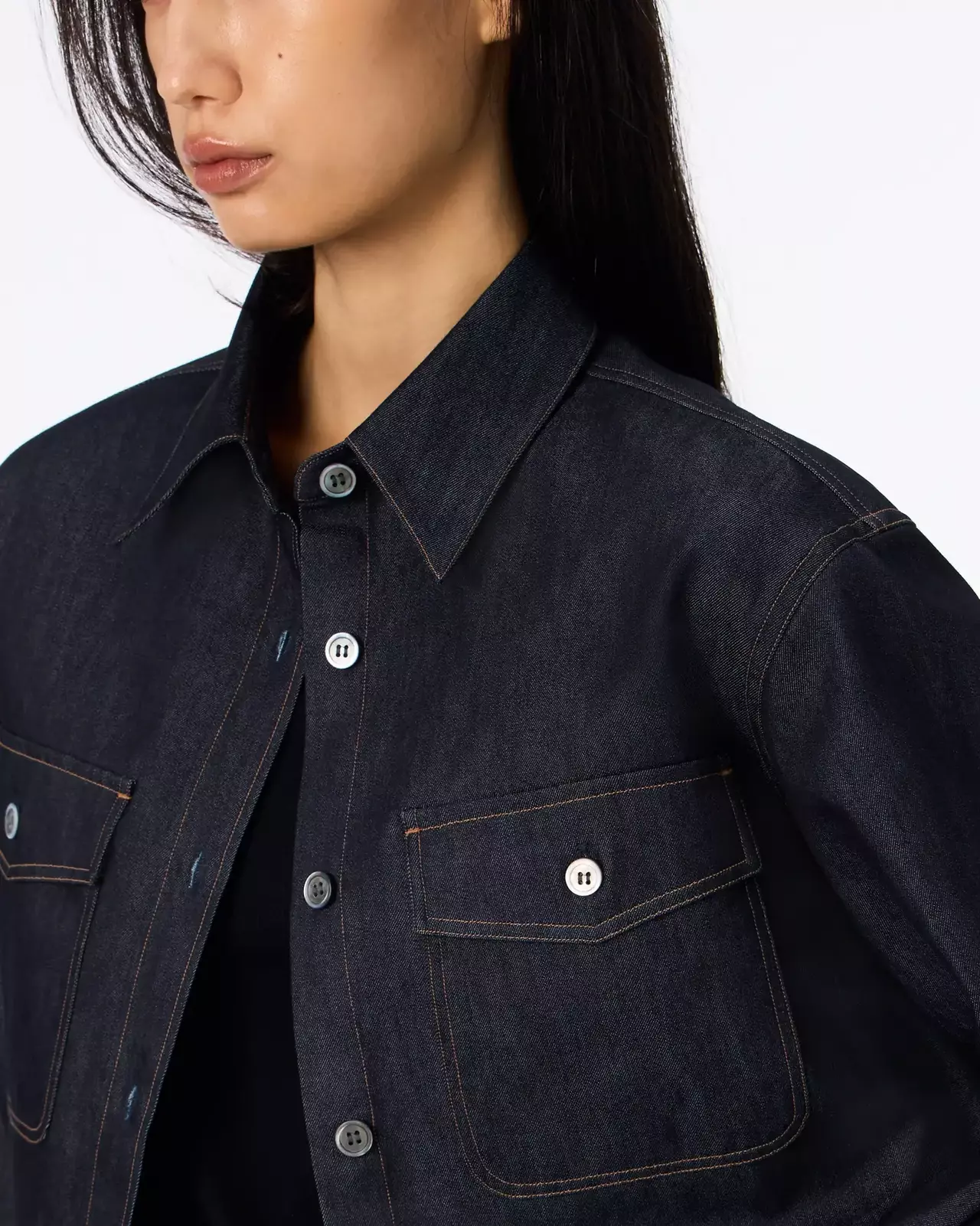 WOMEN | Light Denim Work Shirt 7oz Rigid,RIGID, large image number 3